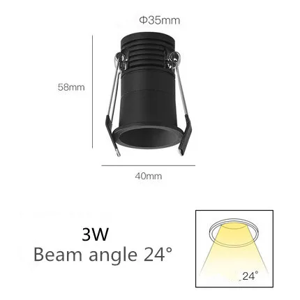 thumbnail image 1 of Focos de techo Lámpara de techo antideslumbrante de tubo profundo Focos LED Foco empotrado Iluminación interior nórdica Iluminación de riel, 1 of 5