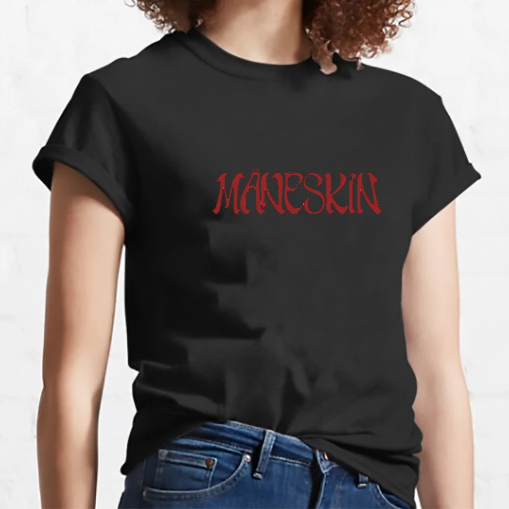 

Maneskin T-shirts Women Casual Hip Hop Tops O neck TShirt Harajuku Kawaii Tshirts Goth Men t-shirt grunge Clothes y2k aesthetic