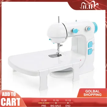 

Mini Portable Handheld Sewing Machine Stitch Sew Needlework Cordless Clothes Fabrics Electrec DIY Manual Pedal