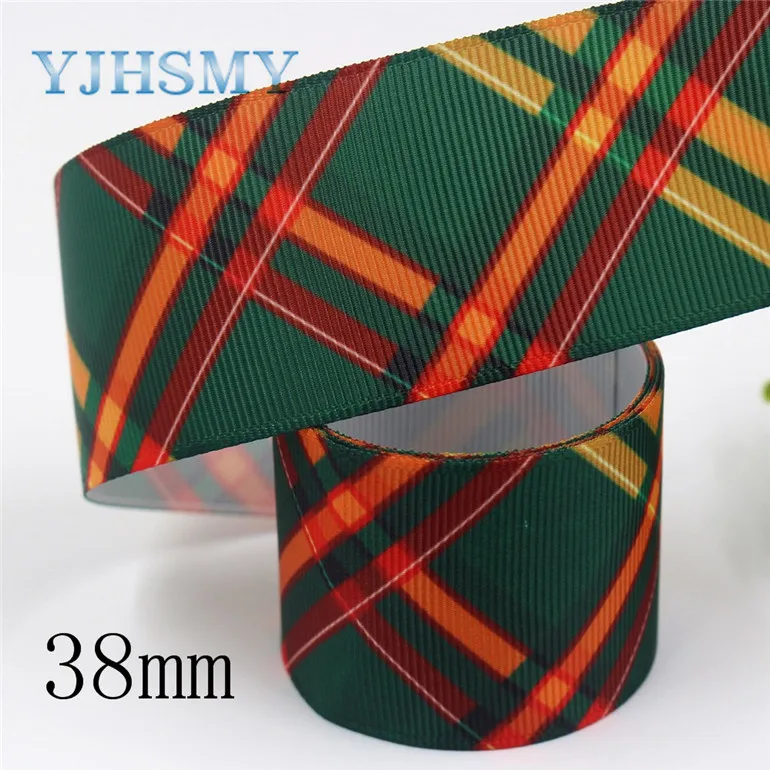 YJHSMY I-19809-1873, 10 ярдов 38 мм Ghost теплопередача гросгрен, DIY ручной работы упаковочный материал - Цвет: I-19809-1880