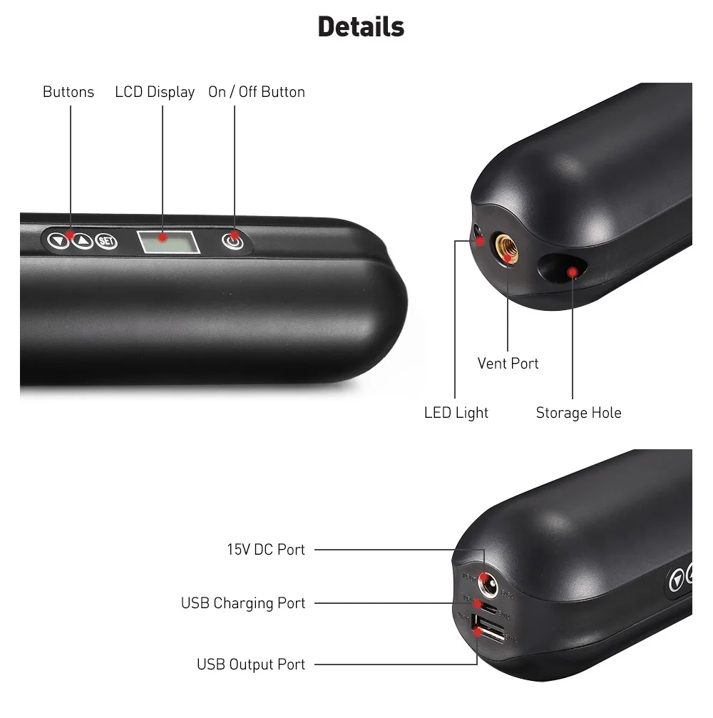 Zeepin Автомобильный Электрический насос 150PSI USB прикуриватель перезаряжаемый внешний аккумулятор цифровой дисплей велосипедный мотор пневматический насос