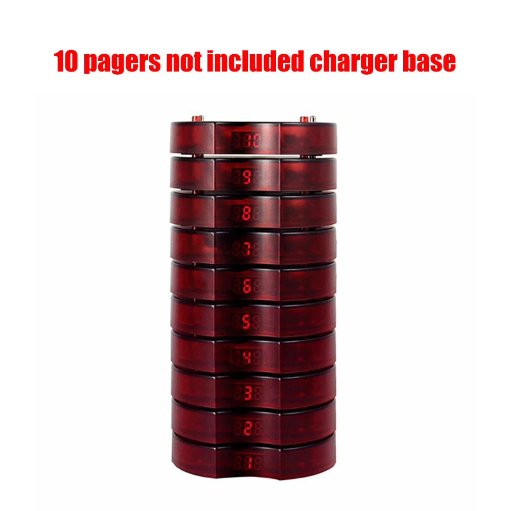 without charger RETEKESS SU-668 пейджер для ресторана система вызова Беспроводная Гостевая система подкачки очередей бипер для ресторана 10 пейджеров - Цвет: without charger