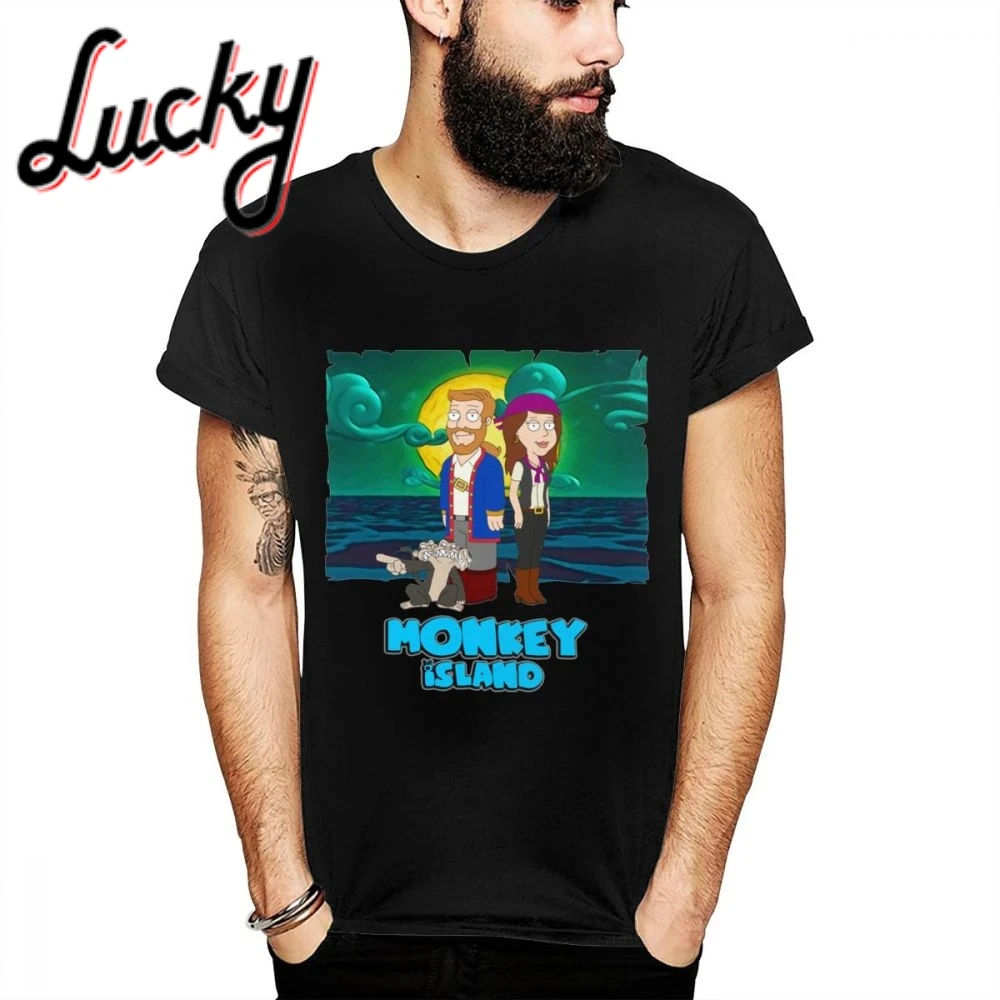 

Boy Monkey Island Guy T Shirt Novelty Round Collar Cool SummerT-Shirt