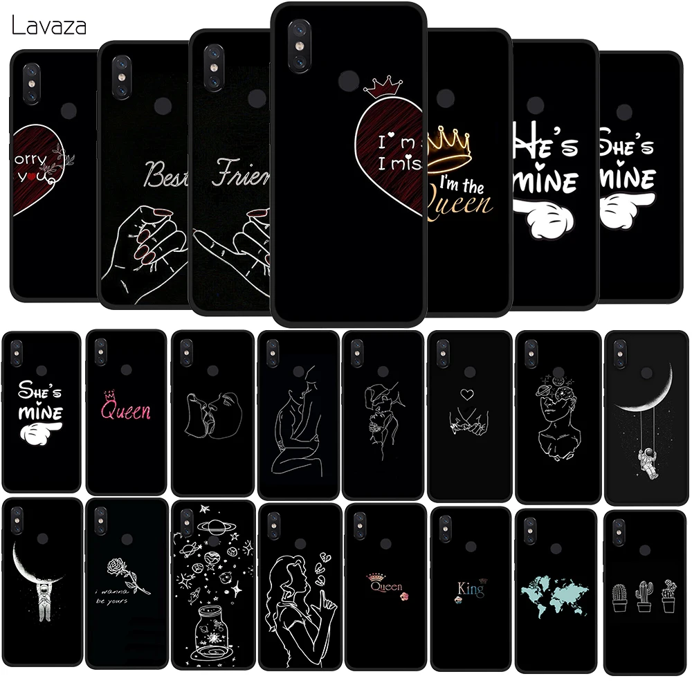 Couple Lovers King Queen Soft Cover for Xiaomi A1 A2 A3 Lite Pro Mix 2S 6 8 SE POCOPHONE F1 Silicone Case | Мобильные телефоны и