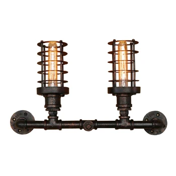 

Loft industrial wind steam punk iron indoor wall lamp vintage cafe clothing store bar bedroom light fixture pipe wall light bra