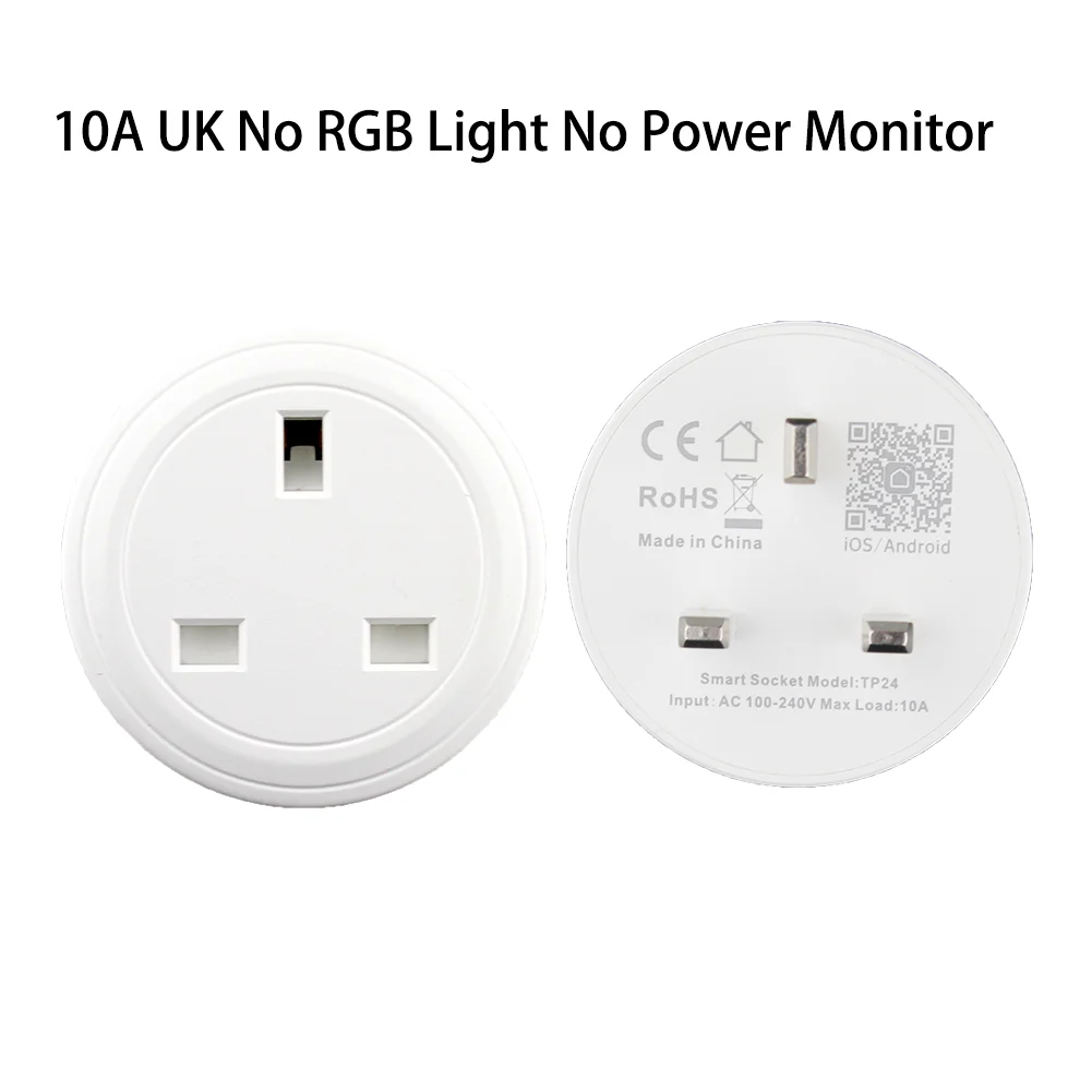 10A UK BR Wi-Fi умная розетка Беспроводная розетка умная жизнь/приложение Tuya дистанционное управление работа с Alexa Google Home не требуется концентратор - Цвет: 10A UK