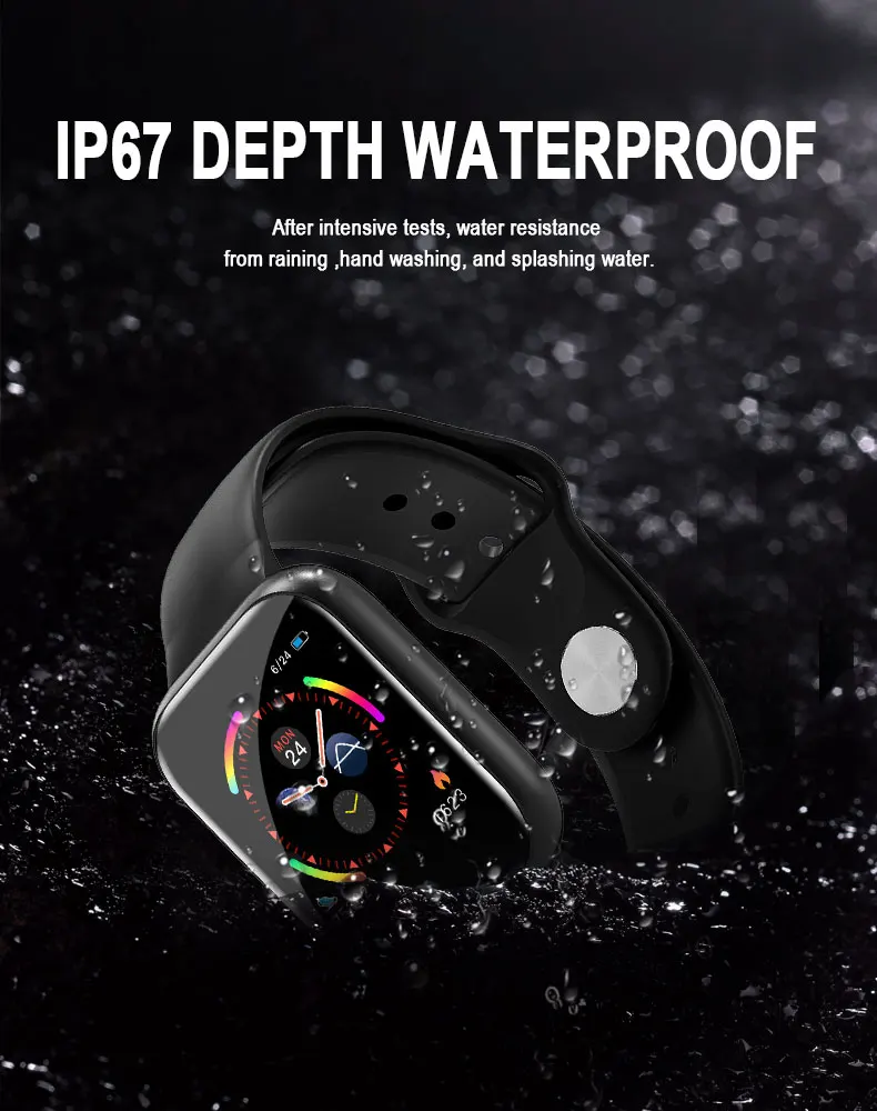 OGEDA мужские умные часы с пульсометром, водонепроницаемые, IP67, фитнес-трекер, кровяное давление, велосипедные Смарт-часы для iOS Android