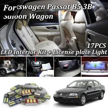 

17pcs LED lamp Interior dome map Light Kit for Volkswagen VW Passat B5 3B Saloon Variant License plate bulb (1997-2005)