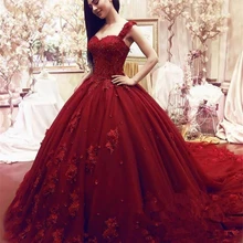 Кружева 3D Цветочные аппликации бисером маскарад мода сладкий 16 Бальные платья GownPuffy длинное платье для выпускного вечера официальная одежда