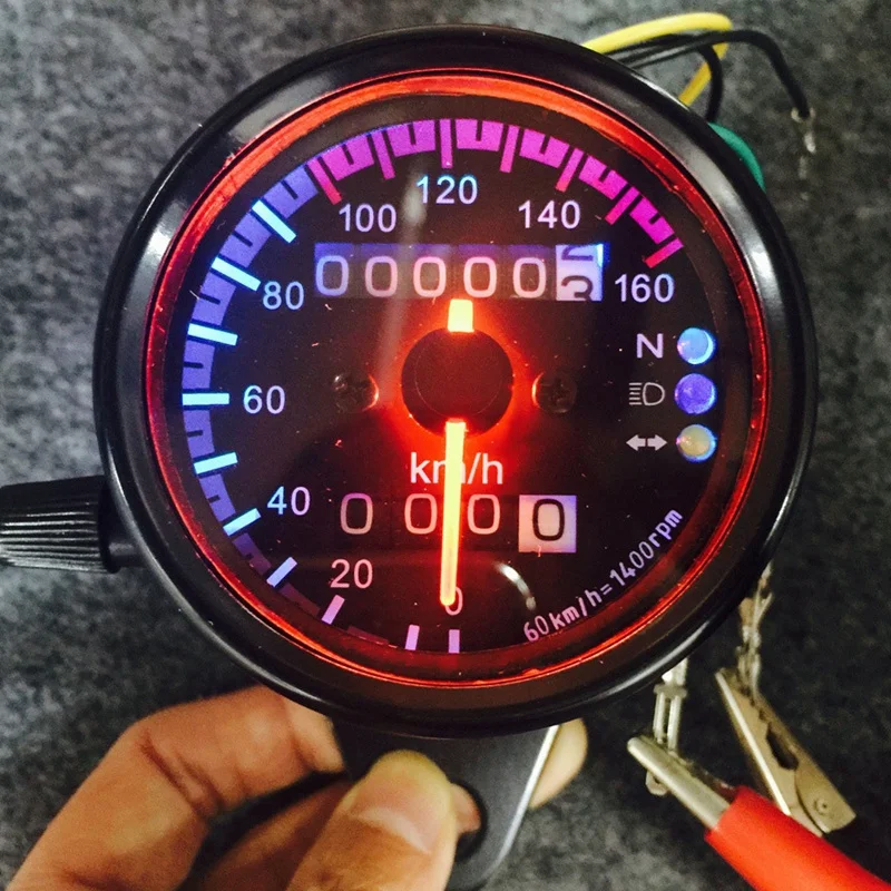 12V мотоциклов ATV Скутер 13000 RPM тахометр км/ч Спидометр двойной Дисплей одометр датчик