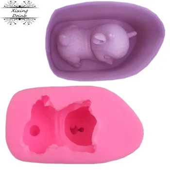 

Cute cartoon deer mold chocolate fudge cake decoration Tools Kitchen Baking accessories resin mold silicone molds