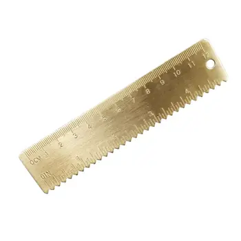 

Brass Wave Straight Ruler Bookmark Cartography Painting Measuring Stationery