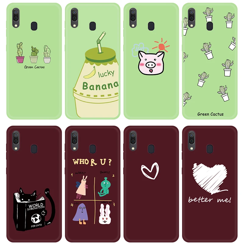 

Cute Cartoon Pattern Phone Case For Samsung Galaxy A20 40 50 60 70 S8 9 10 plus note 8 9 10 plus Fashion Back Cover Coque