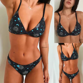 

Bikini 2020 Women 2 Piece Print Tops Bottoms Bikini Set Swimsuits Swimwear Purchasing and wholesale hot sale