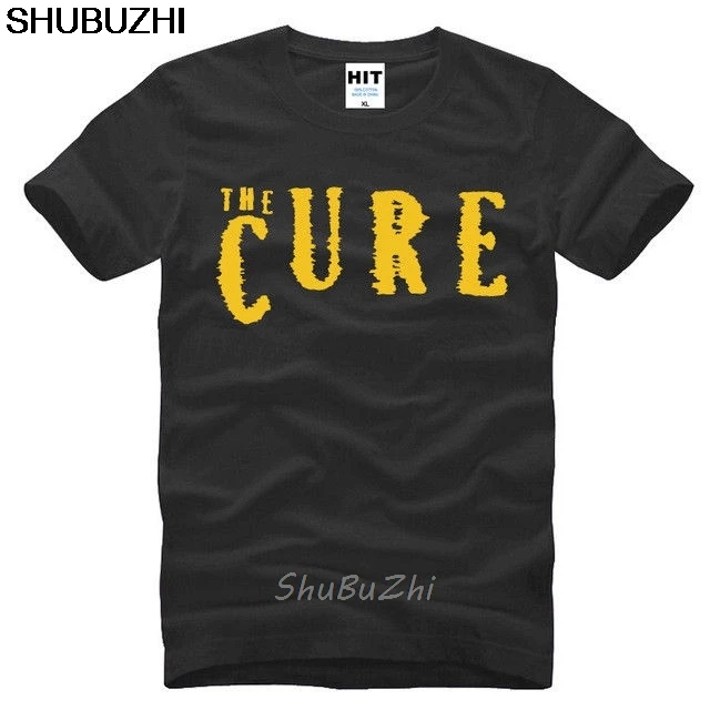 Мужская хлопковая футболка The Cure черная с коротким рукавом в стиле рок-группы