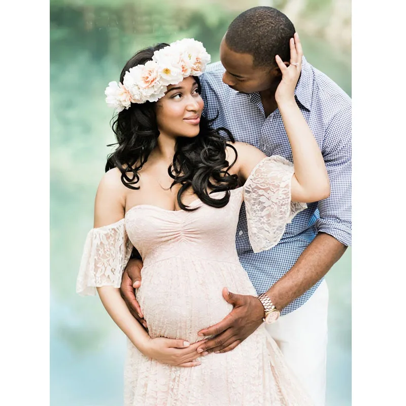 Long Maternity Clothes: Pregnancy Dress Photography Props Maxi Gown for Photoshoots and Pregnant Women Clothing image 3