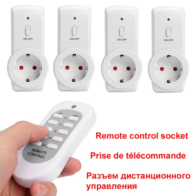 French EU Plug Classic Colors and Simple Durable Design House Power Outlet Light ON/OFF Switch Socket Wireless Remote Control|Electrical Sockets| - AliExpress