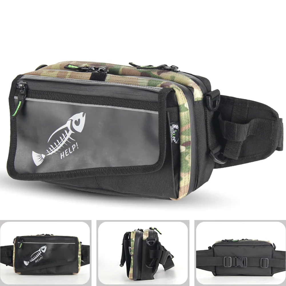 Большая емкость, защитная многофункциональная Рыболовная Сумка, ткань Оксфорд, унисекс, для улицы, износостойкая, поясная сумка, регулируемый ремень