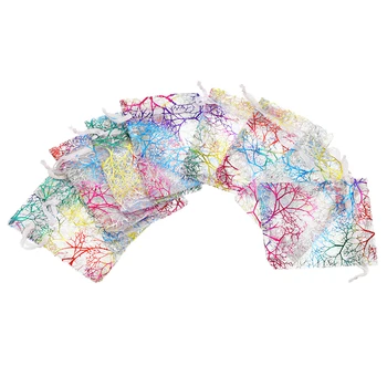 

50pcs/set Drawstring Organza Bags Jewellery Packaging Display Wedding Christmas Gift Bag Jewelry Pouches