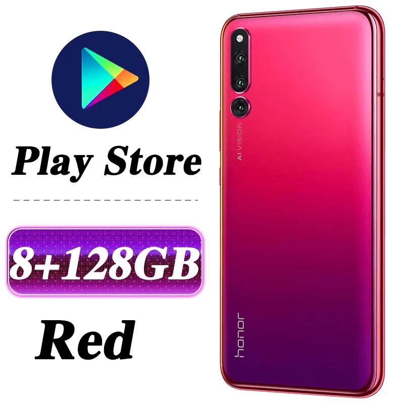 8G 128G Red HONOR Magic 2, мобильный телефон, 6,39 дюймов, 8 ГБ, 128 ГБ, Kirin 980, четыре ядра, Android 9,0, разблокировка лица, supercharge - Цвет: 8G 128G Red