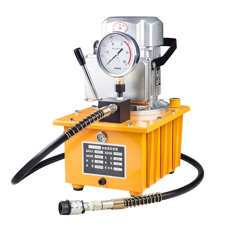 

220V / 380V High Pressure Pump 0.75KW Single Loop Electric Pump 7L Hydraulic Oil Station With Shockproof Pressure Gauge