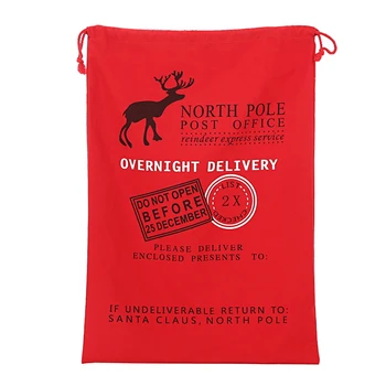 

2017 New Year 1pcs Creative Santa Claus Deer 6 Styles Drawstring Canvas Santa Sack Rustic Vintage Christmas Gift Bag Decoration