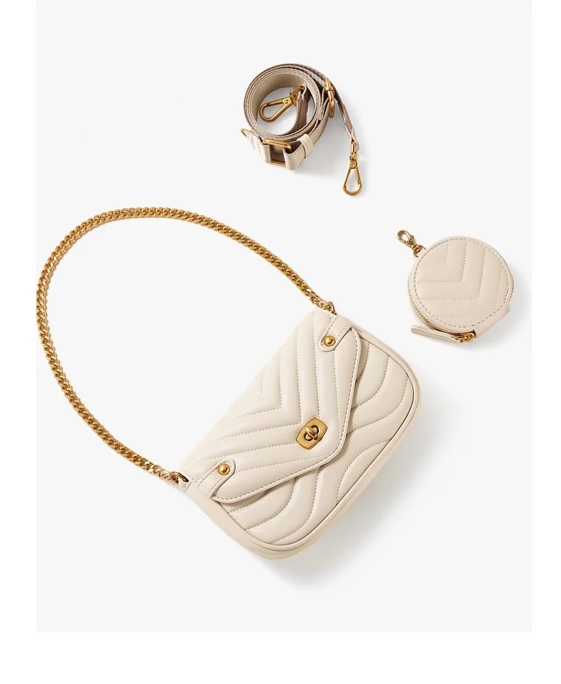 Kleine Schultertasche aus PU-Leder für Frauen 2023 neue Geldbörse und Handtaschen Damen Reise Umhängetasche Damenkette Schultertasche 2_voghion.com