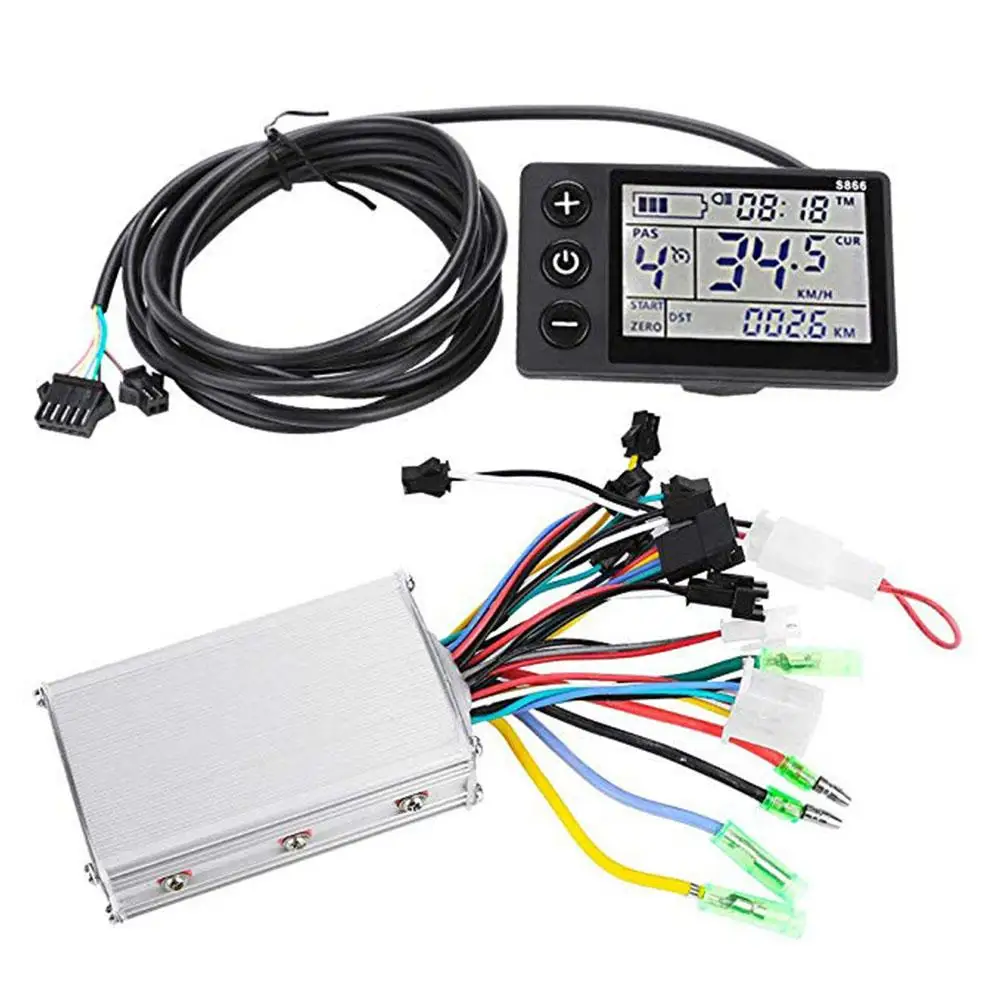 

24-48V Brushless Motor Speed Controller Kit with Waterproof LCD Display Panel for Electric Bicycle E-Bike Mountain Bike Scooter