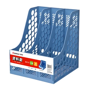 

Comix Magazine Holder, Triple Compartments File Holder Desktop File Sorter Document Divider Organizer Box, B2173