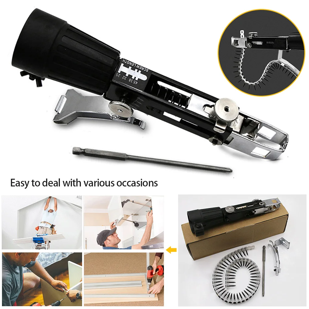 Woodworking Tool Chain Nail Adapter Fast Adjustable Stainless Steel Multifunction Exit Bracket With Screws Automatic Electric Woodworking Tool Chain Nail Adapter Fast Adjustable Stainless Steel Multifunction Exit Bracket With Screws Automatic Electric