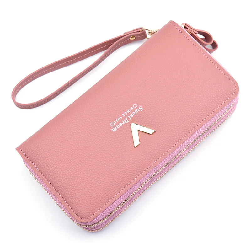 

Woman Envelope Wallet Money Cards ID Holder Bags Purses Pocket 2020 Leather Women Wallets Hasp Lady Moneybags Zipper Coin Purse