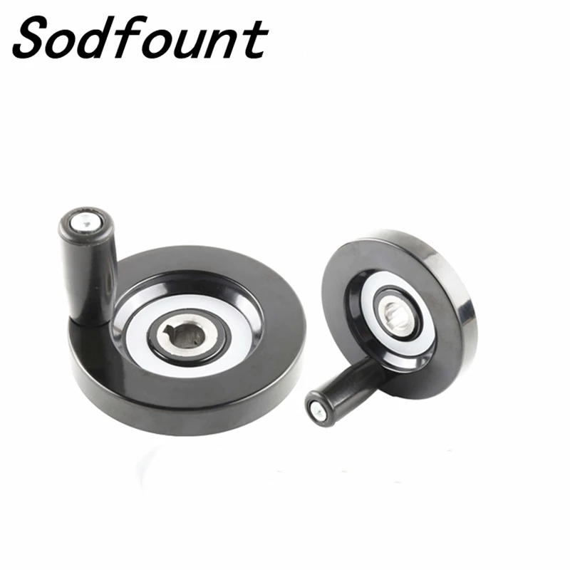 1pcs Black Milling Machine Lathe CNC 3D Printer Spoked Hand Wheel cnc handwheel bakelite Corrugated handwheel Aperture 8/10/12/14/16/18/20mm