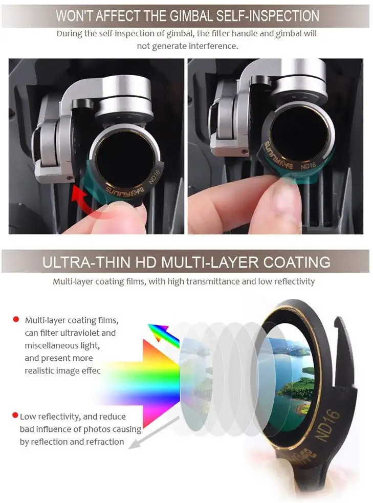 Солнцезащитная линза Комплект фильтров MCUV CPL ND4 ND8 ND16 ND32 для DJI Mavic Pro Platinum& White объектив/фильтр для камеры 6 шт./компл. фильтров