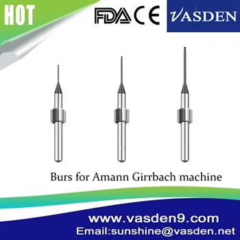 

Dental Drill Burs 3 pieces Carbide Bur for Amann Girrbach Milling machine Zirconia and PMMA Mill Burs