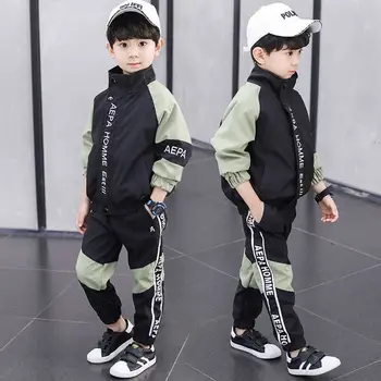 

EACHIN Boys Set Boy'S Sports Suit Spring Autumn Fashion New Style Children's Coat Kid Jacket+Casual Hip Hop Pants Boys Set Wear