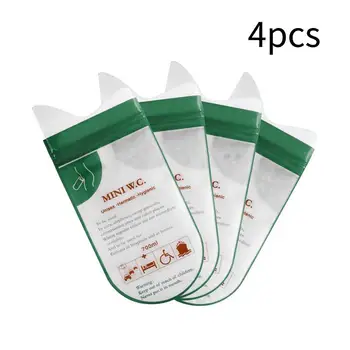 

4 Pieces 700ml Emergency Portable Car Urine Bag Vomit Bag Outdoor Use Mini W.C. Mini Mobile Toilet In