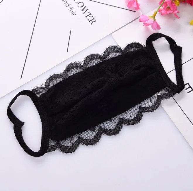 New Women's Thin Sunscreen Vintage Cotton Lace Masks Lady's Mouth-Muffle Respirator Cycling Anti-Dust Fashion