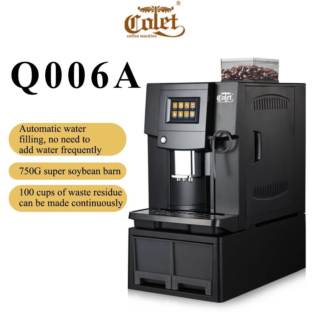 Máquina de café Colet completamente automática, pantalla táctil italiana  comercial, un botón, molienda de frijol de lujo, espuma de leche integrada,  q006a|automatic coffee machine|coffee machinecoffee machines brands -  AliExpress