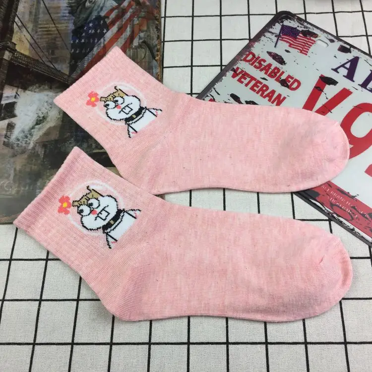 07 Harajuku/милые Короткие Носки с рисунком; хипстерские Носки для скейтбординга; забавные женские модные короткие носки с героями мультфильмов для женщин - Цвет: 07