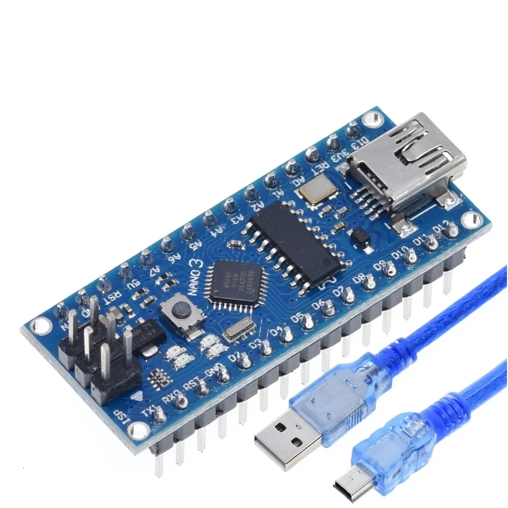 TZT Mini USB с контроллером загрузчика Nano 3,0 совместимый для arduino CH340 USB драйвер 16 МГц NANO V3.0 Atmega328