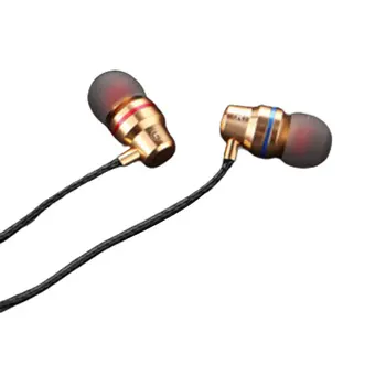 

Metal Subwoofer Earphone Mobile Phone In-Ear Headset Line Control With Microphone Gaming Audio Video Headphones