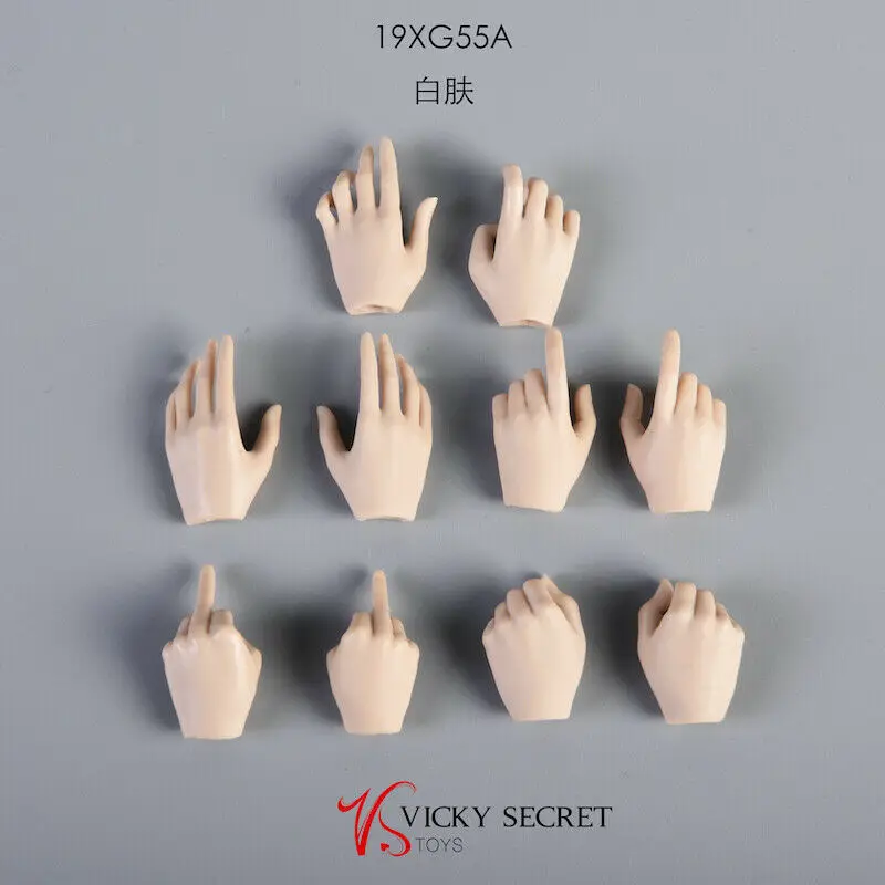 VSTOYS 1/6 перчатки Тип руки подходит для PH/TBleague женский тело фигурка куклы - Цвет: 19XG55A