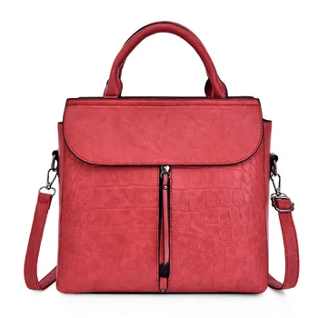 

RanHuang New 2020 Women's Casual Handbags Pu Leather Alligator Handbags Ladies Fashion Shoulder Bags bolsa feminina