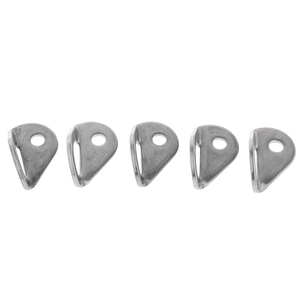 5 Pieces Outdoor Rock Climbing Bolt Hanger Stainless Steel 25KN/5600Lb Climbing Accessories Rock Climbing Bolt Hangers