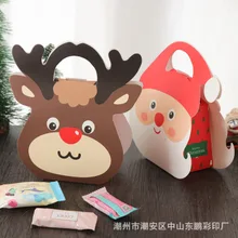 Санта-Клаус, Подарочная коробка с фруктами печать подарочной коробки, упаковка, коробка для выпечки, Рождественский поднос