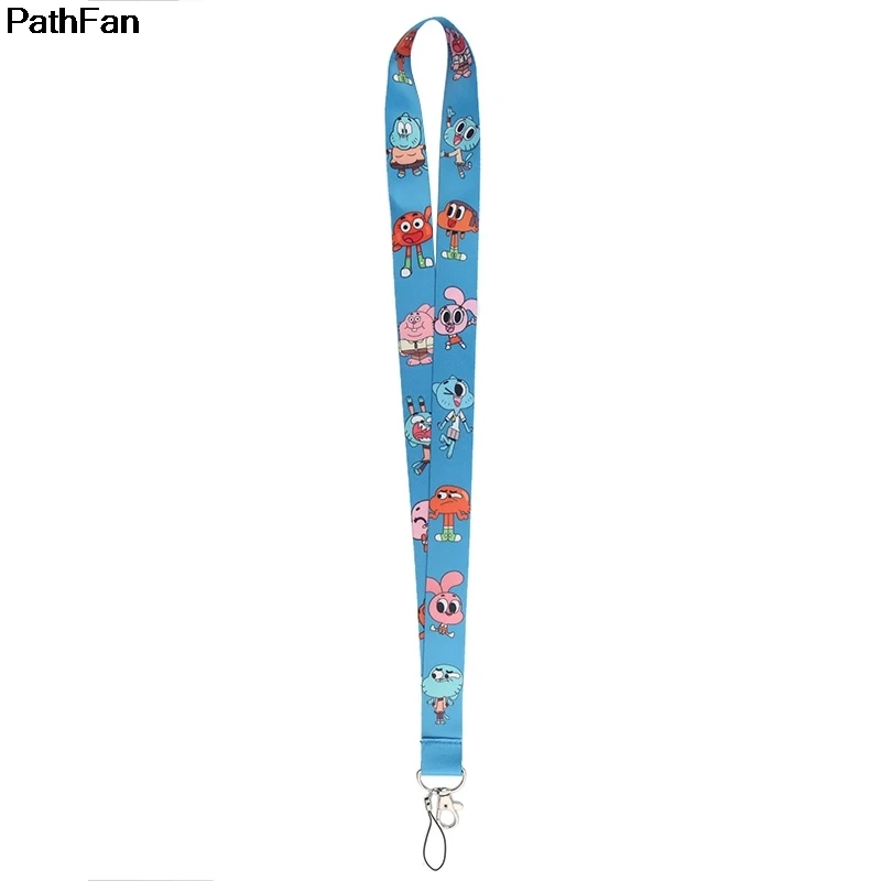 20 шт./лот Patchfan удивительный мир Gumball мультфильм шнурок для ключей очки брелок для ключей телефон камера лямки A2370