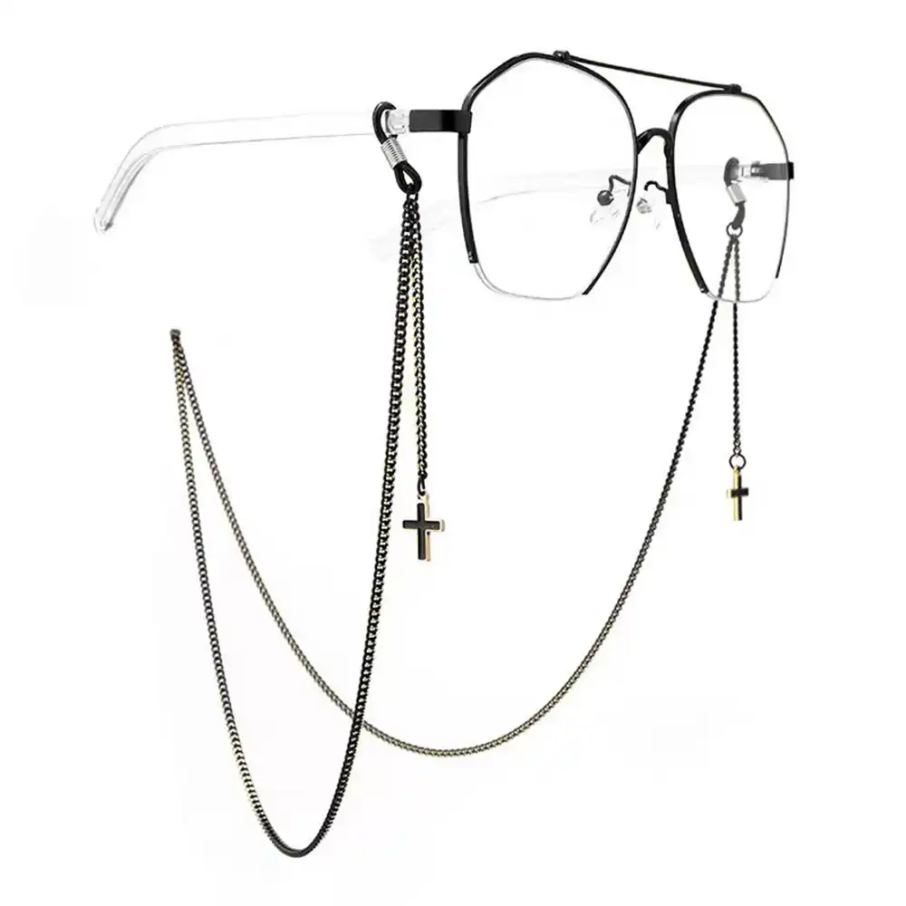 Black Bat Spectacles Metal Chain Holder Cord Lanyard Eyewear Rope Necklace Hot