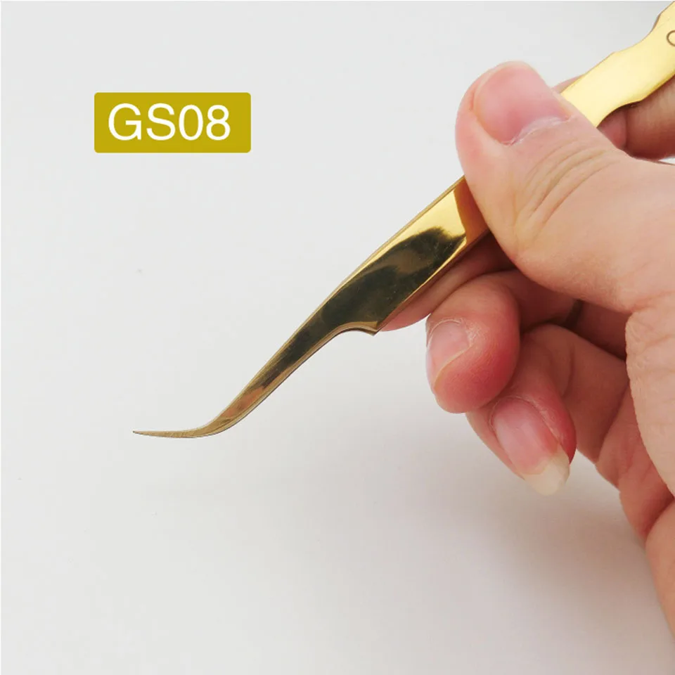 Высококачественный Пинцет из нержавеющей стали с золотым покрытием 3D 6D для