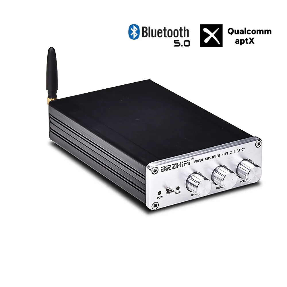 Цифровой Hi-Fi усилитель BRZHIFI 2 1 TPA5613 Bluetooth 5 0 APTX Усилители звука сабвуфера 75 Вт * + 150