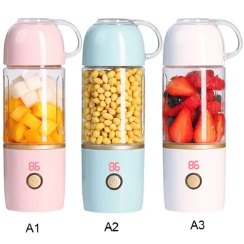 

Portable Outdoor Travel Cup And Home Office Blender Travel USB Rechargeable Milkshake Cup LED Display Small Fruit Blender